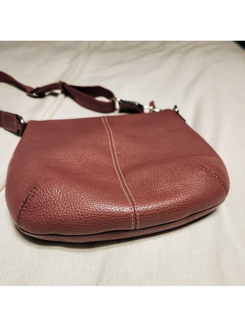 Coach Hamilton Pebbled Leather Crossbody Bag Pink Medium - Picture 6 of 12